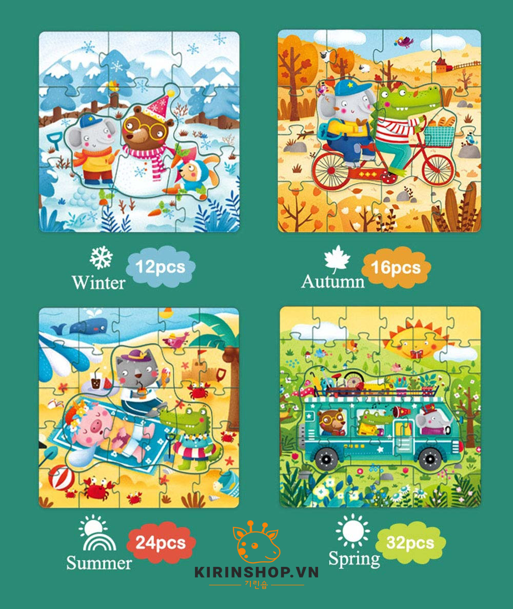 Xếp hình 4 in 1 Seasons - Mideer (Bộ)