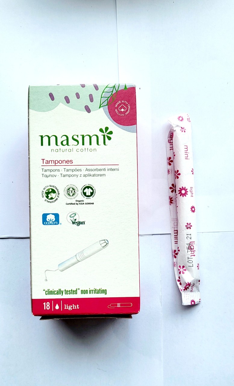 Tampon Masmi Organic Cotton có cần đẩy ( 1 thỏi )