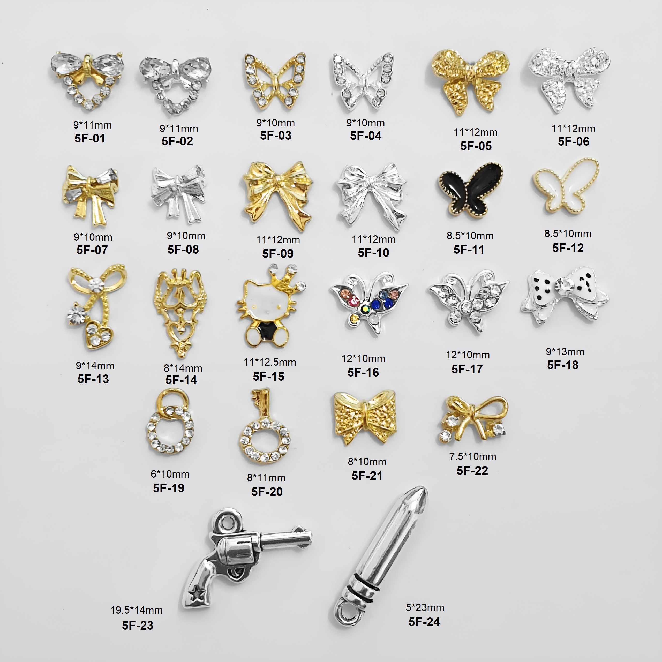 (ảnh thật) Charm Đá Cao Cấp Đính Móng 5F