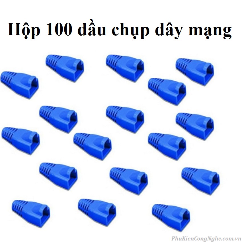 Đầu chụp hạt mạng RJ45 cat5e - cad6 ( 1 túi =100 đầu)(Giao màu ngẫu nhiên)