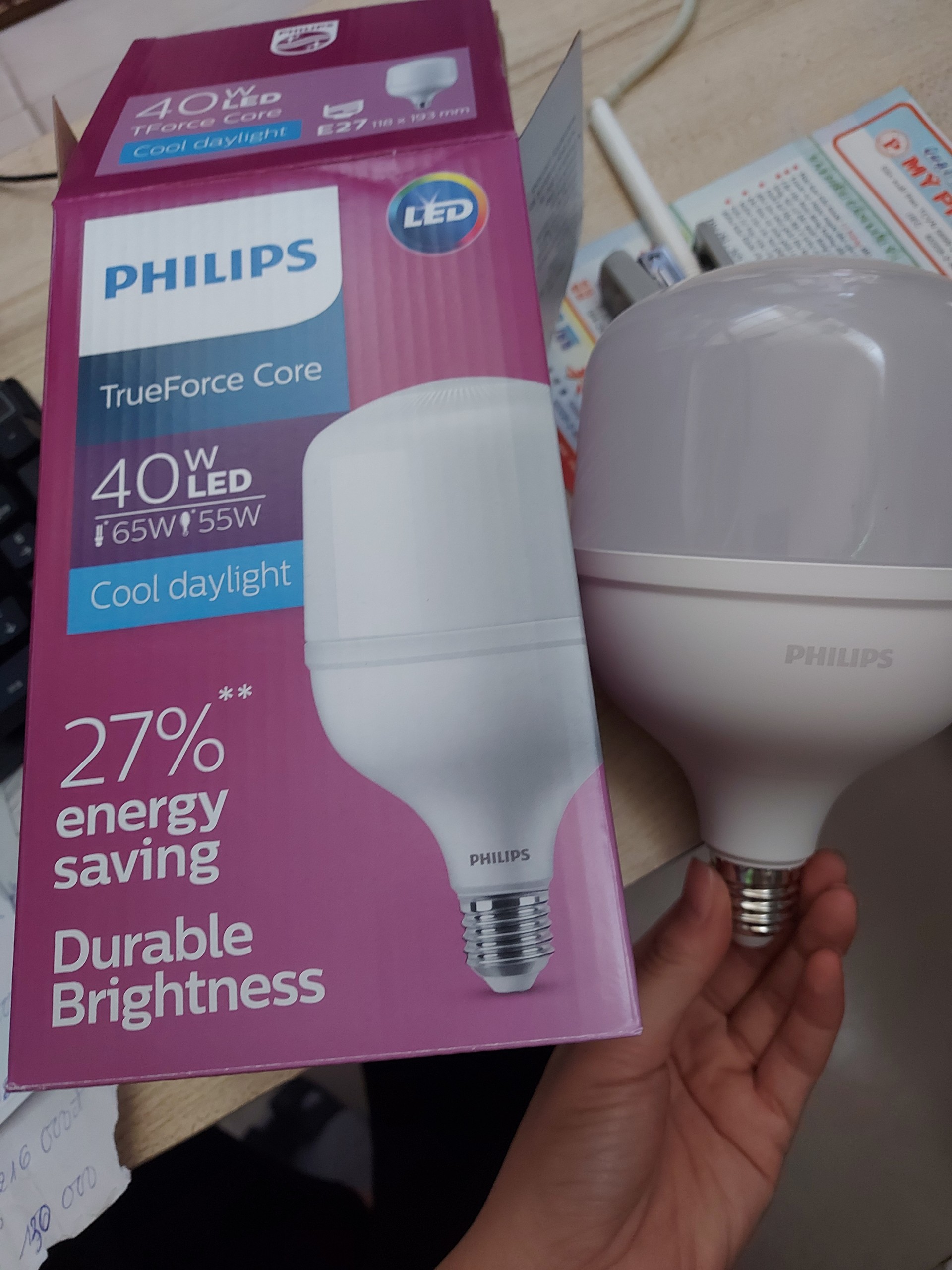 [HCM]BÓNG ĐÈN LED TRỤ 40W - TRẮNG - PHILIPS