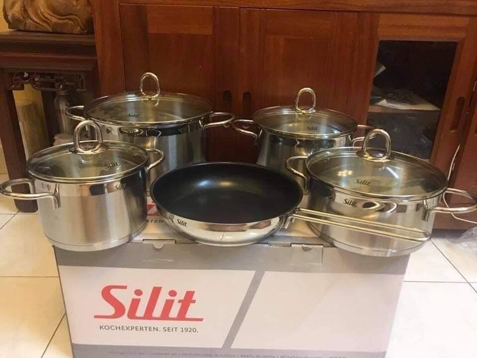 [Trả góp 0%] Bộ nồi Silit Diamant 5 món