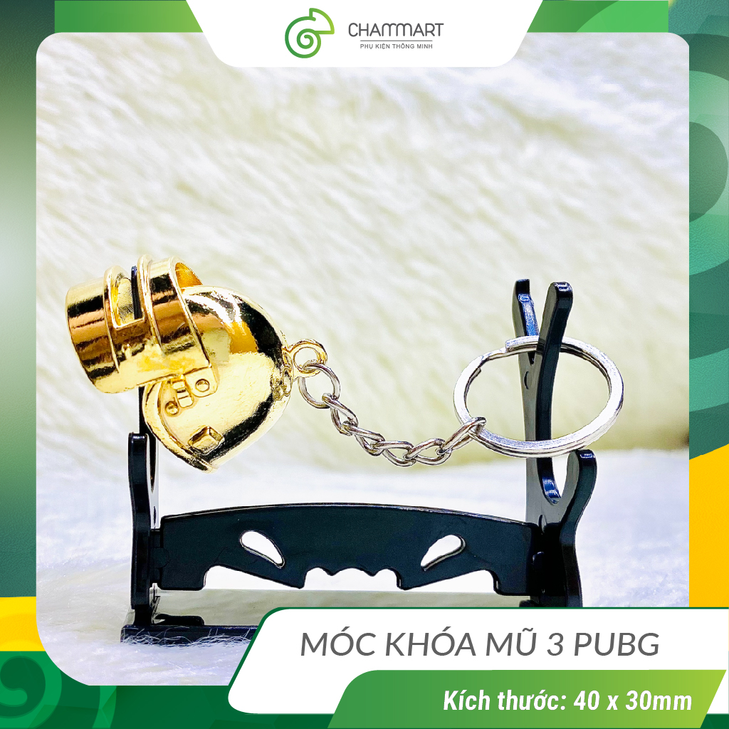 Móc khóa pubg mũ 3 cosplay mô hình mũ bảo hiểm không gỉ cực ngầu