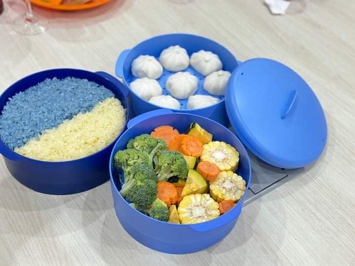 Xửng Hấp Tupperware Steam It 3 Tầng