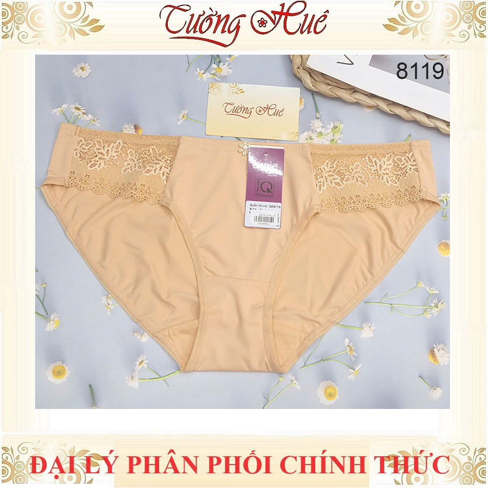 Quần lót nữ annie 8119 thun lạnh phối ren ( Form lớn lùi 1 size ).