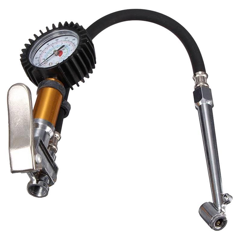 Auto Moto Manometer Gauge Tire Pressure Inflation Gauge Air Dial Tire 220 PSI