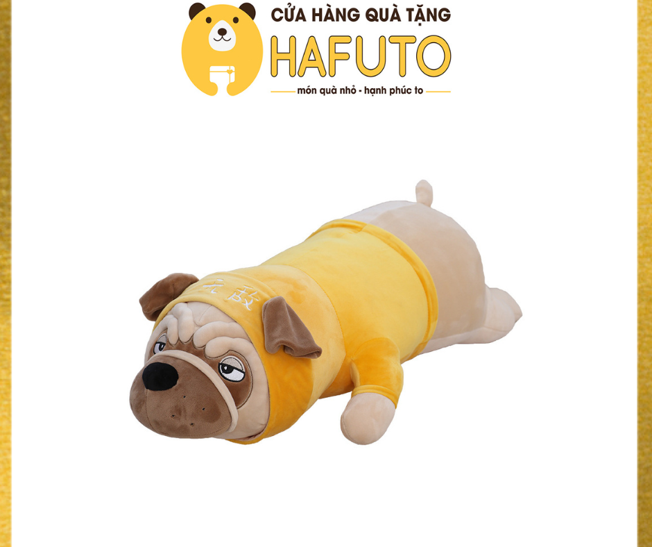 Gấu Bông Chó mặt xệ mặc áo hoodie cao cấp