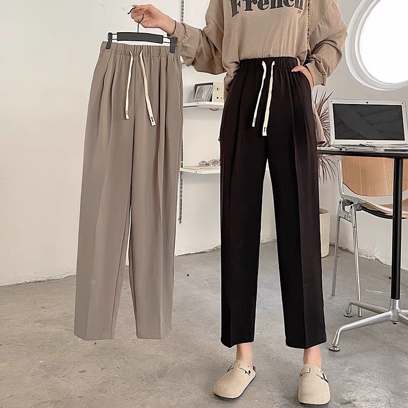 [25-27/4 Hoàn tiền 15%]Quần Baggy nữ lưng chun vải ruby mềm mịn mát m836