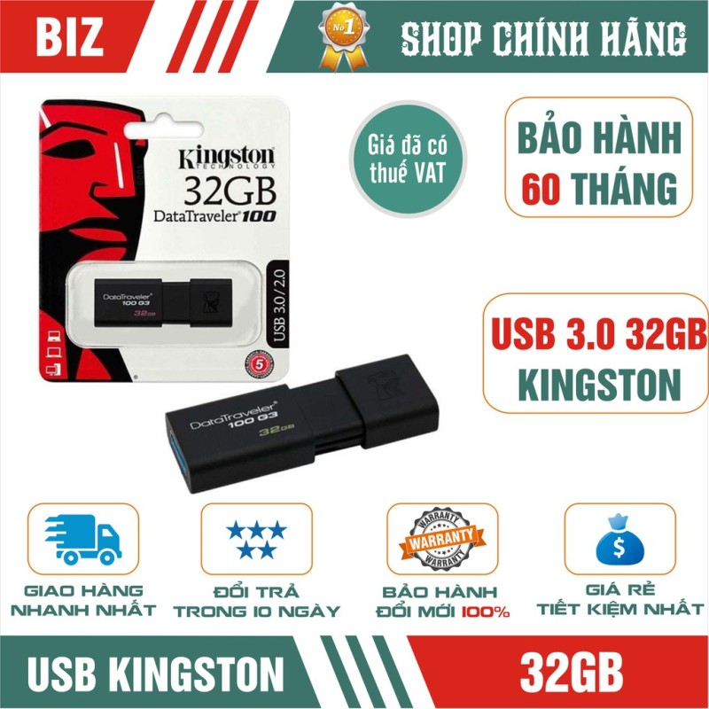 Bảng giá Usb Kingston Datatraveler 32Gb/16Gb nhập khẩu - bh 5 năm !!! Phong Vũ