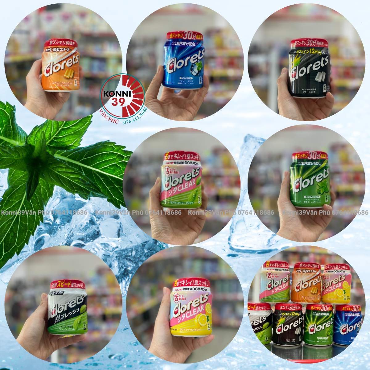 Kẹo cao su Clorets đủ vị Nhật bản