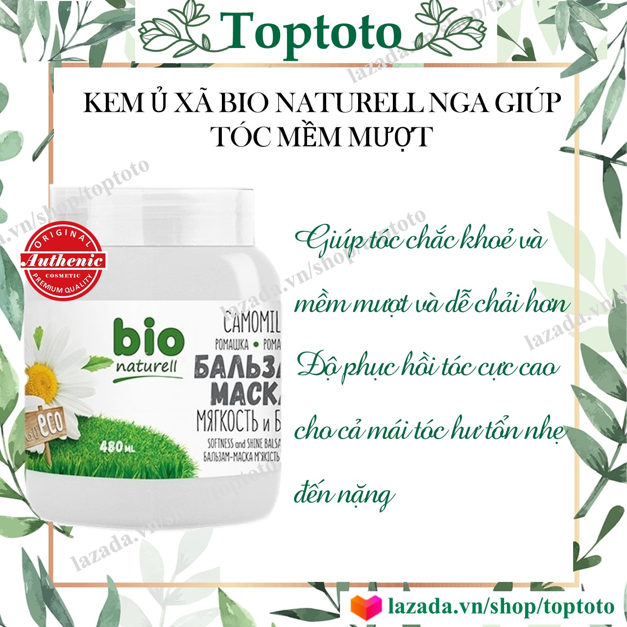 [HCM]Ủ Tóc Xã Tóc Bio Naturell siêu mềm mượt