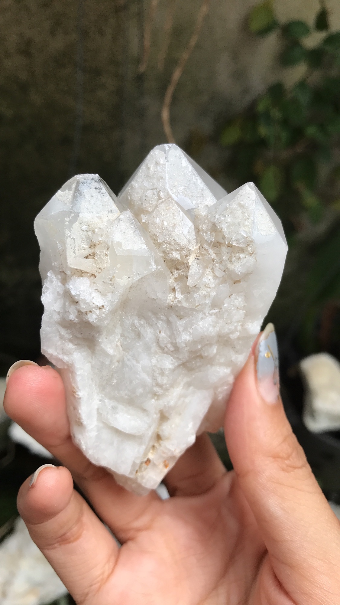 Đá Thạch Anh trắng dạng búp sưu tầm S28