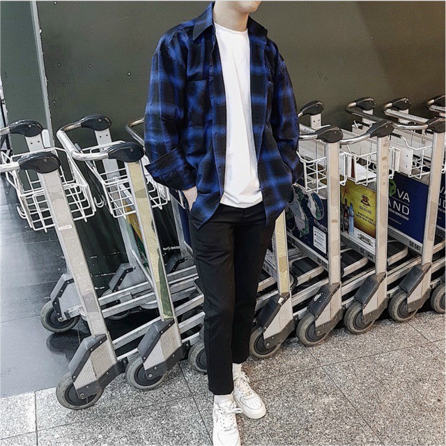 Áo sơ mi caro quốc dân nam nữ cực chất phong cách unisex glammall
