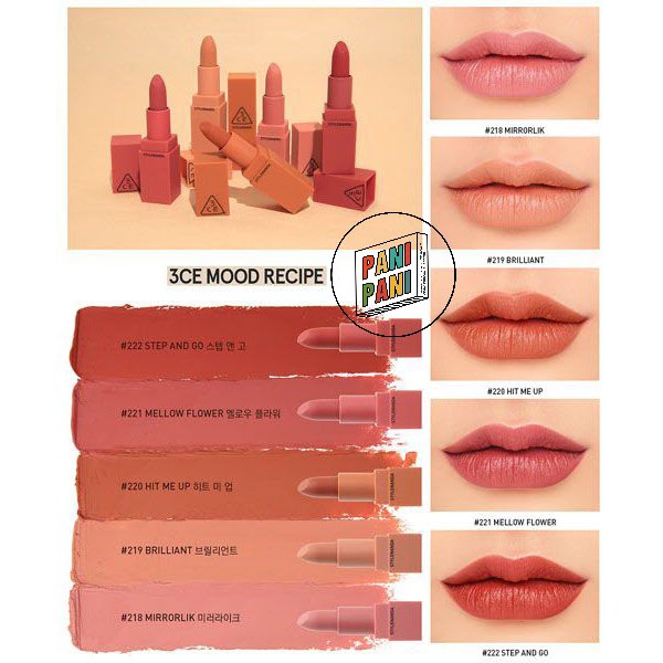 [100% AUTH] Son thỏi lì 3ce Matte Lip Color Mood On & On