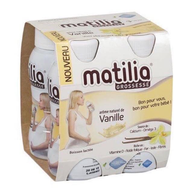 Sữa bầu matilia Pháp đủ vị (4hộpx200ml) date 2022