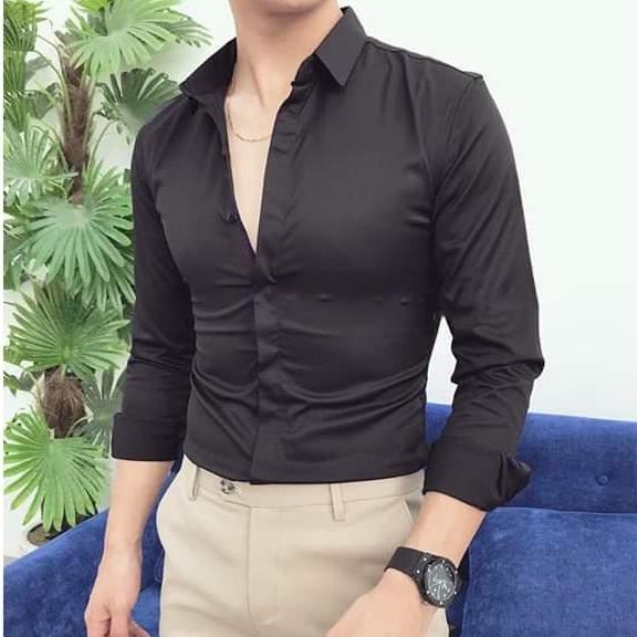 Áo sơ mi nam Nẹp che cúc SM02