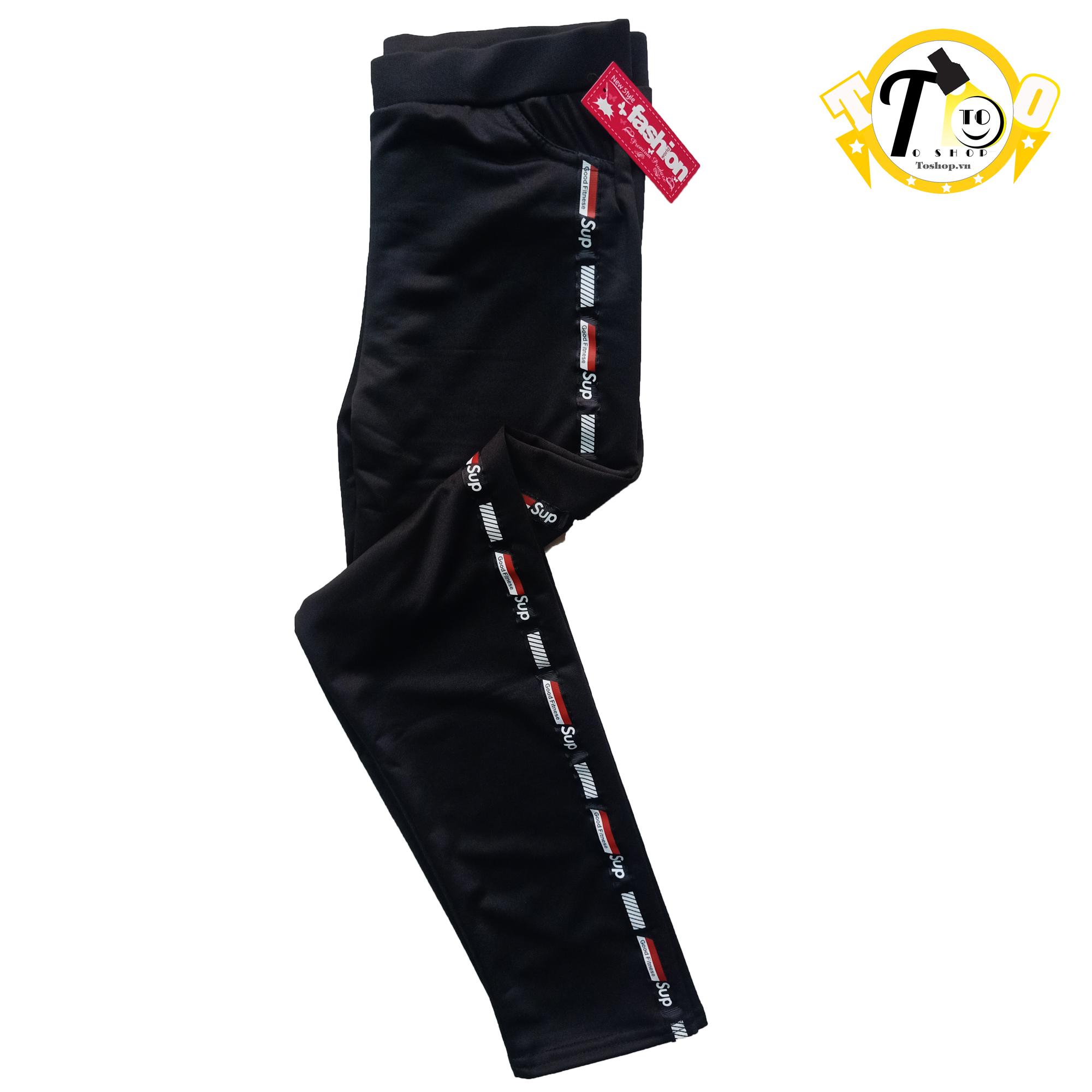 [HCM]Quần Thun Nữ ôm body - legging nữ ( Sọc trắng đỏ Sup thời trang ) Sup