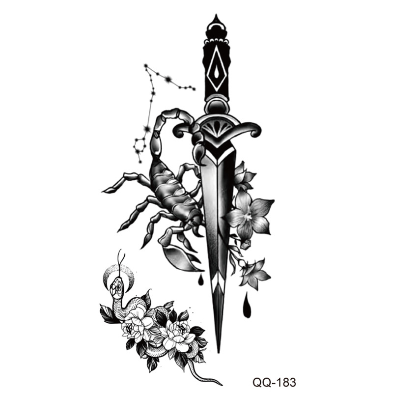 Miếng dán hình xăm tattoo chống thấm nước tạm thời 10x6CM nhiều hình lựa chọn