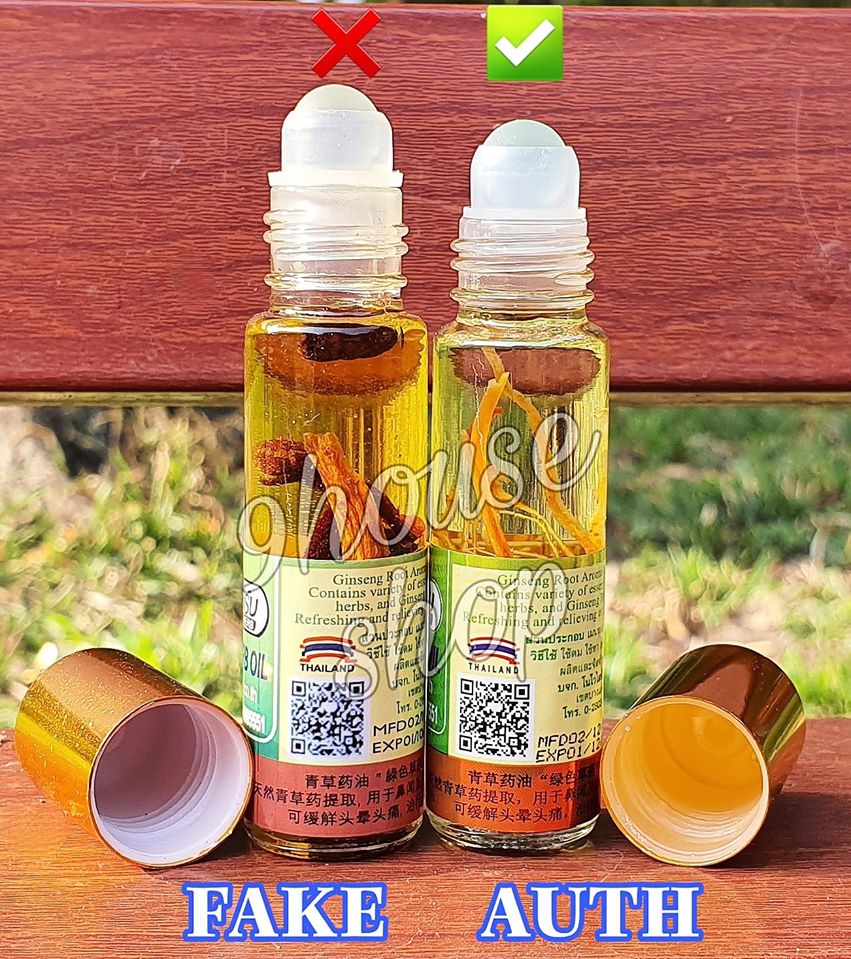 Bộ 2 dầu nhân sâm ginseng green herb oil thái lan - 8ml x 2chai