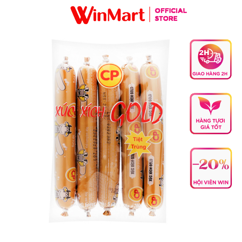 [Siêu thị WinMart] -  Xúc xích Gold tiệt trùng CP gói 200g
