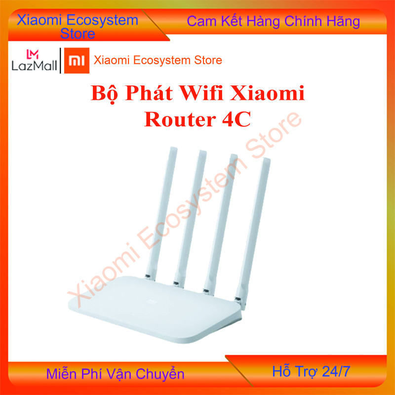 Bảng giá Bộ phát wifi Xiaomi 4C chuẩn N 300Mbps | Router wifi | cục phát wifi | Modem wifi |  sản phẩm được thiết kế hình học đơn giản và có sẵn vỏ bọc nhựa màu trắng mờ Phong Vũ