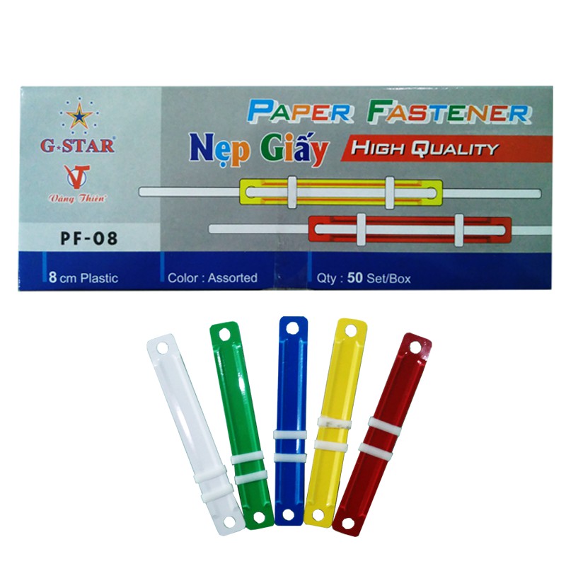 2 hộp acco nhựa (nẹp giấy) Gstar