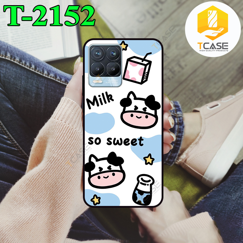 Ốp lưng Tcase dành cho Realme 8 in hình bò sữa