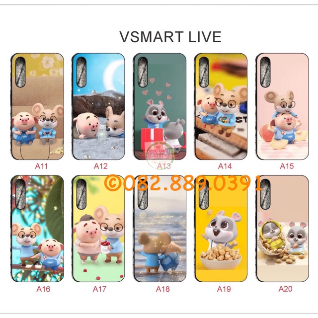 [HCM]Ốp lưng dẻo đen Vsmart Joy 3/ Live / Bee 3 (in hình chuột 2020)