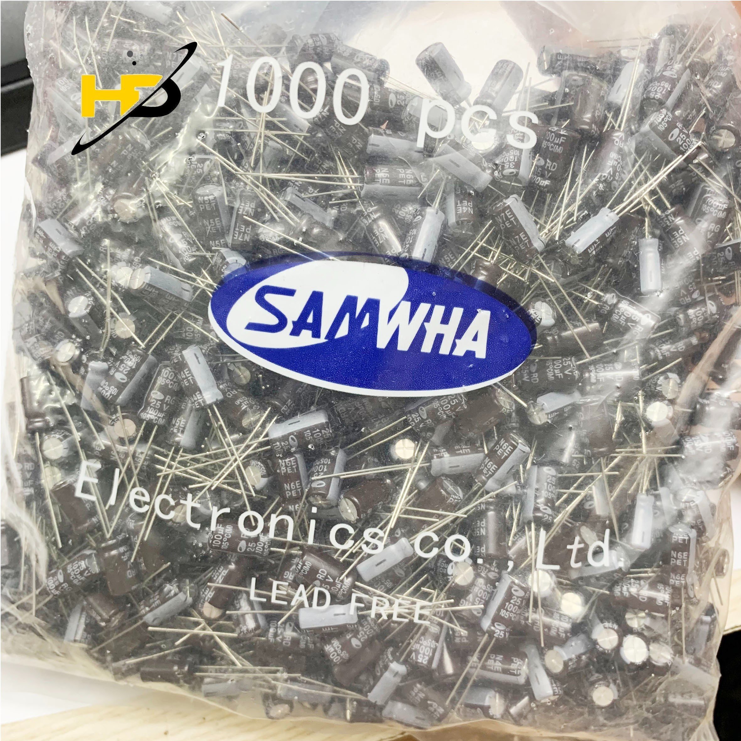 [Combo 30] Tụ Hóa 100uF 25V Phân Cực Chân Cắm (Samwha)