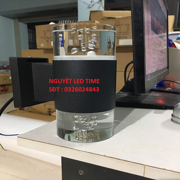 Đèn gắn tường pha lê Led 2 đầu cao cấp-ĐỔI 3 MÀU CHỐNG NƯỚC
