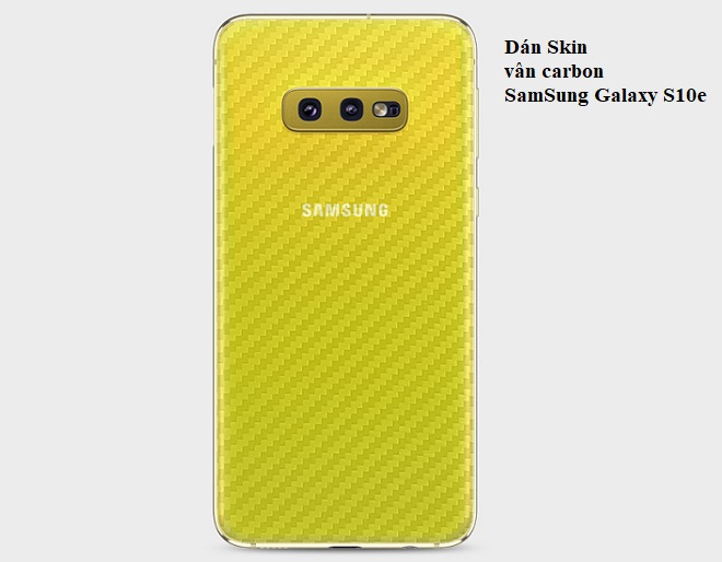 Miếng dán vân carbon, các bon mặt lưng cho SamSung Galaxy S10e