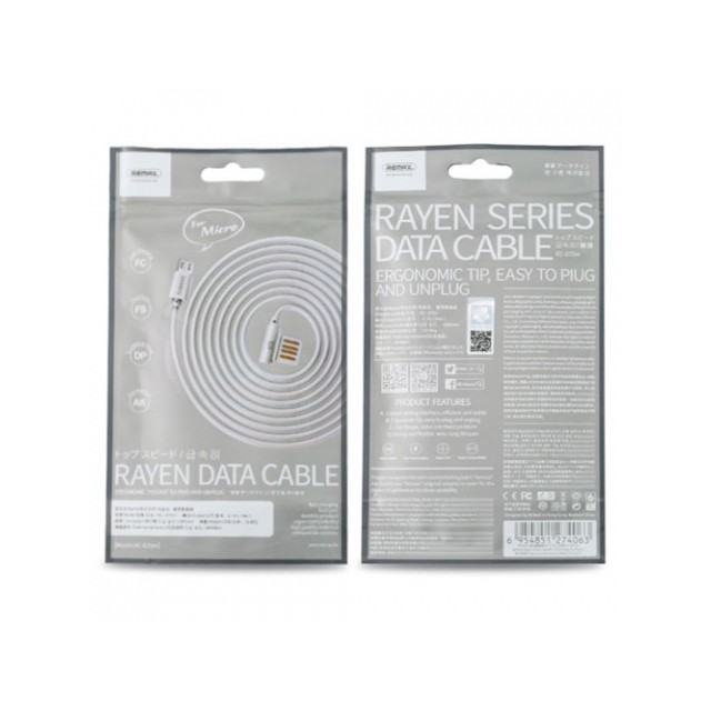 Cáp sạc Remax Rayden RC-075m cổng MicroUSB