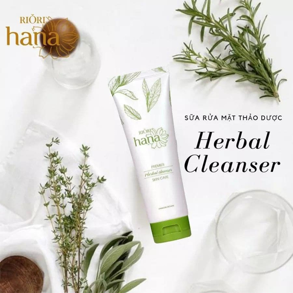 [MUA 1 TẶNG BÔNG TẨY TRANG 80M] Sữa Rửa Mặt Thảo Dược Riori Herbal Cleanser 120G