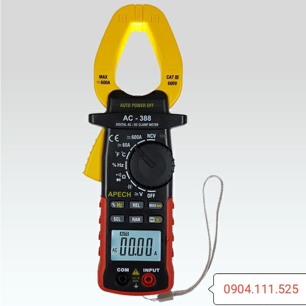 [HCM]Ampe kìm đo dòng AC/DC APECH AC-388 (600A)