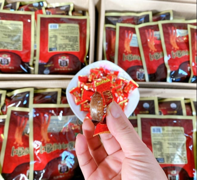 KẸO HỒNG SÂM HÀN QUỐC CÓ ĐƯỜNG