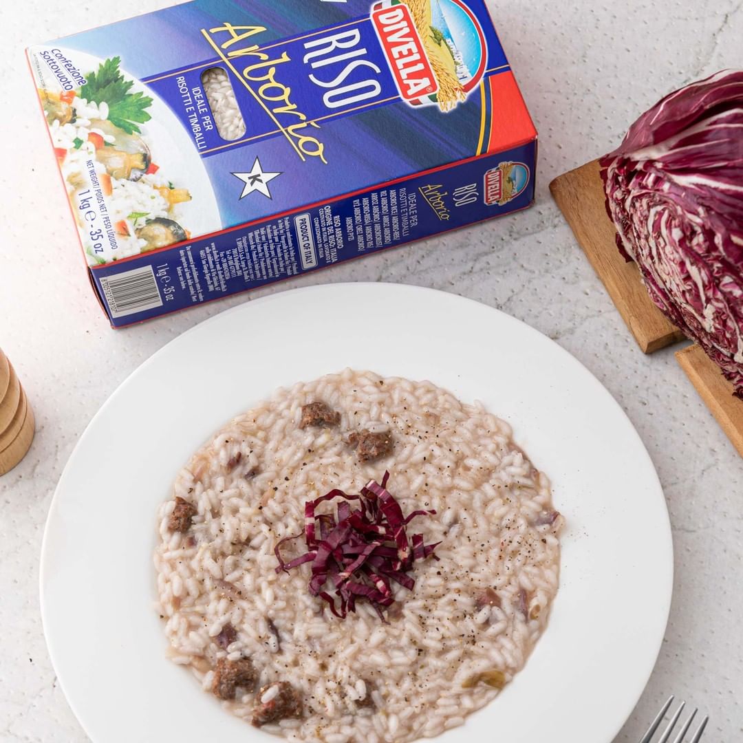 Gạo Ý Riso Arborio DIVELLA gói 1Kg chuyên làm risotto [Chính Hãng]