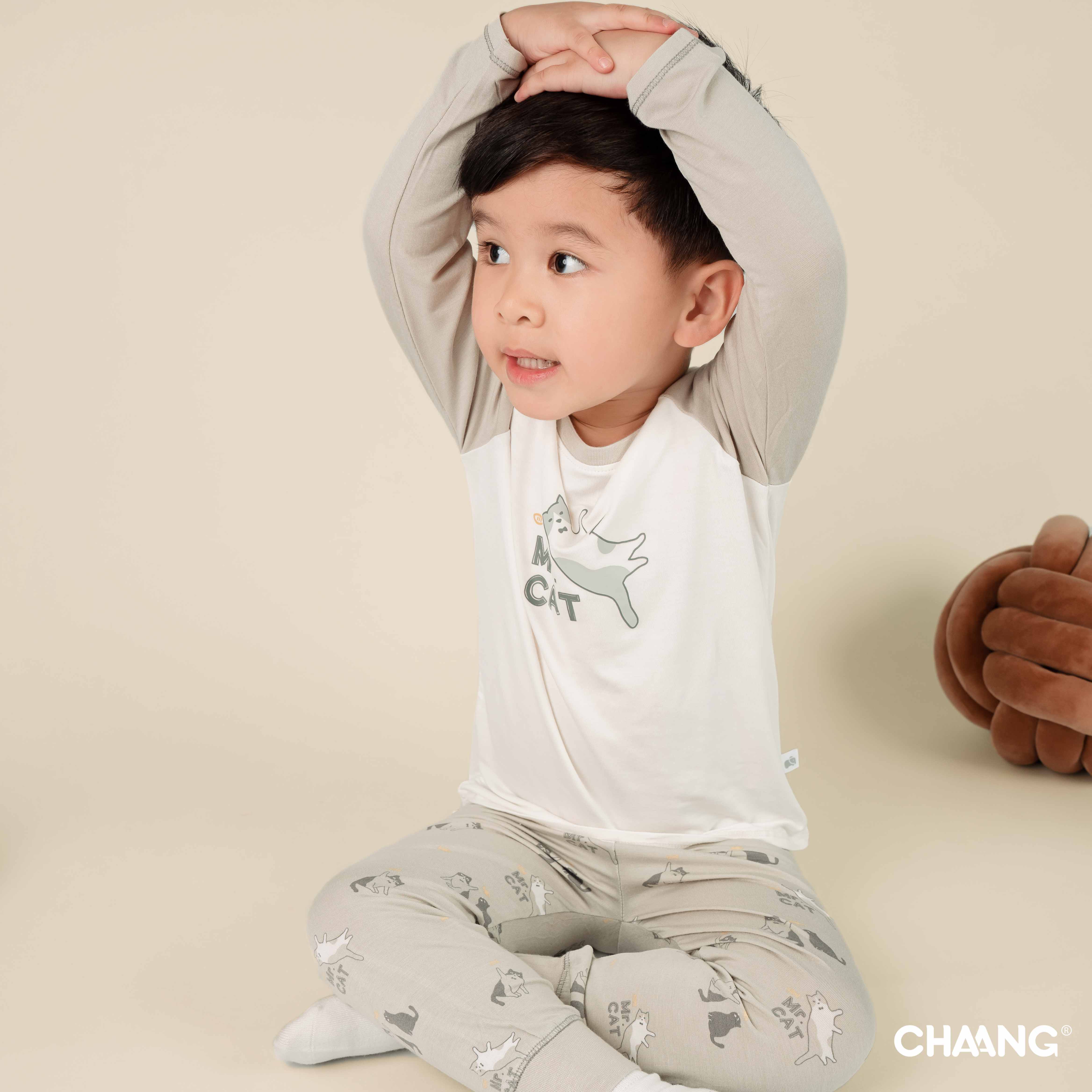 [CHAANG] Bộ raglan dài tay Mèo Chaang
