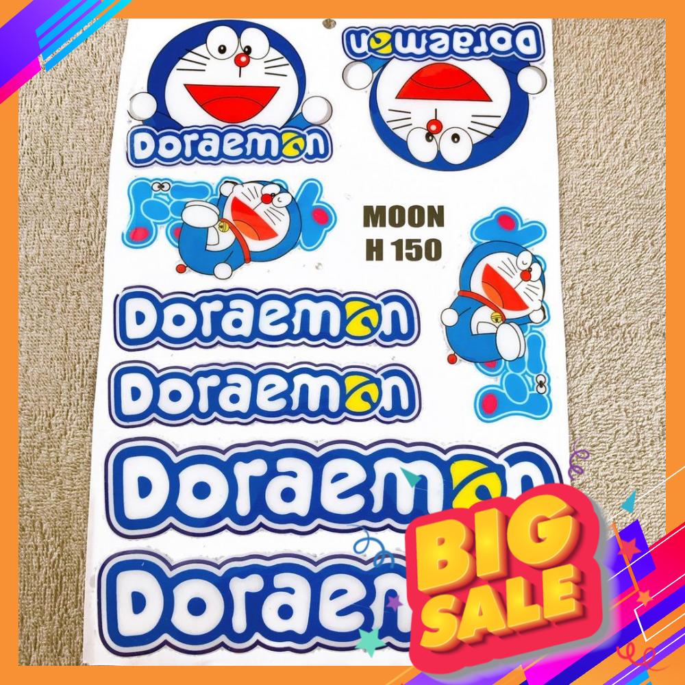 [SALE SỐC] BỘ TEM DẬP NỔI NHIỀU DECAL, STICKER TRANG TRÍ MẪU ĐÔRÊMON CHỮ SIÊU DÍNH