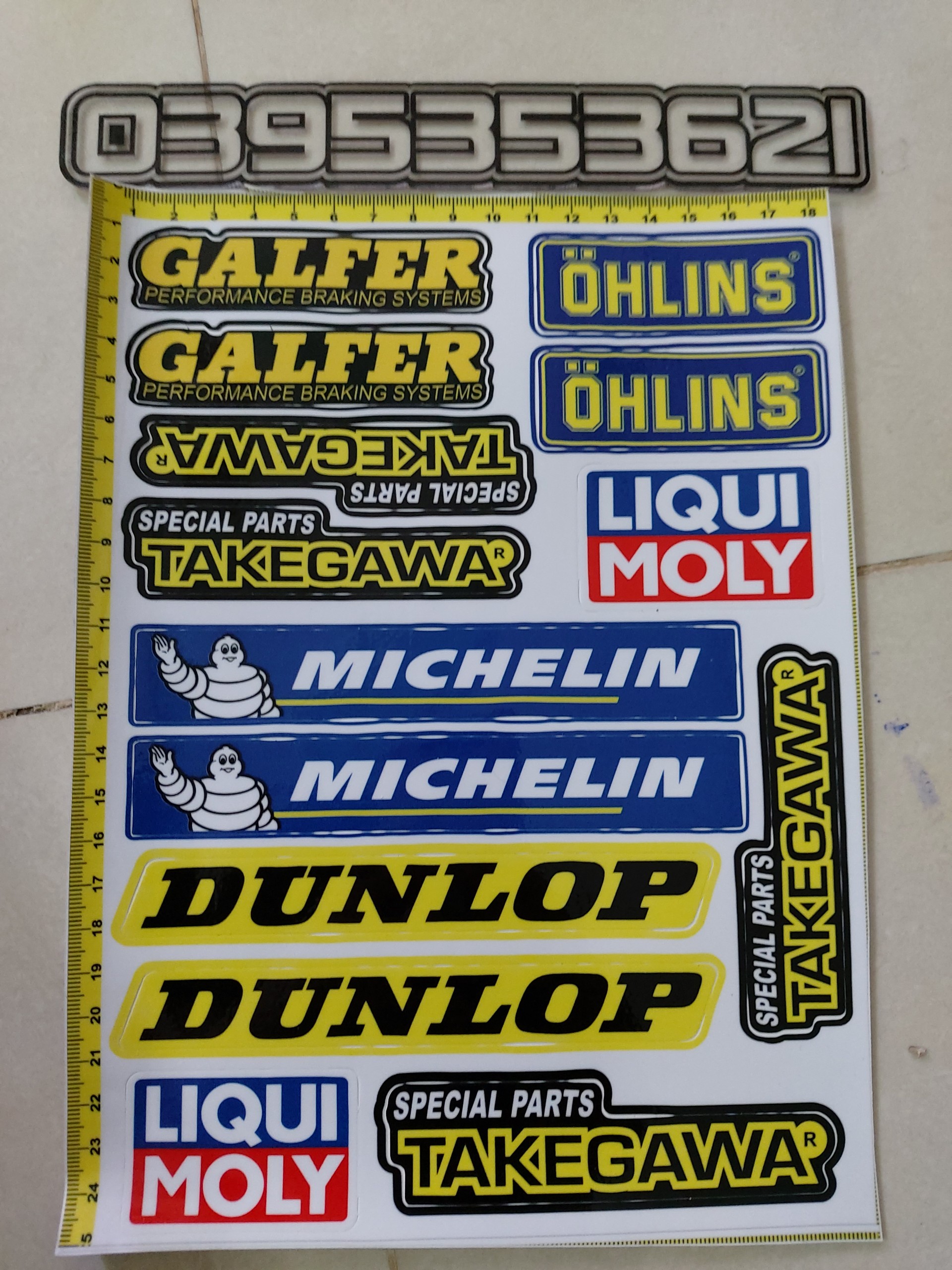 Logo phuộc ohlins michelin trọn bộ