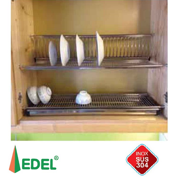 Kệ chén âm tủ edel inox 304 cao cấp bảo hành 1 năm