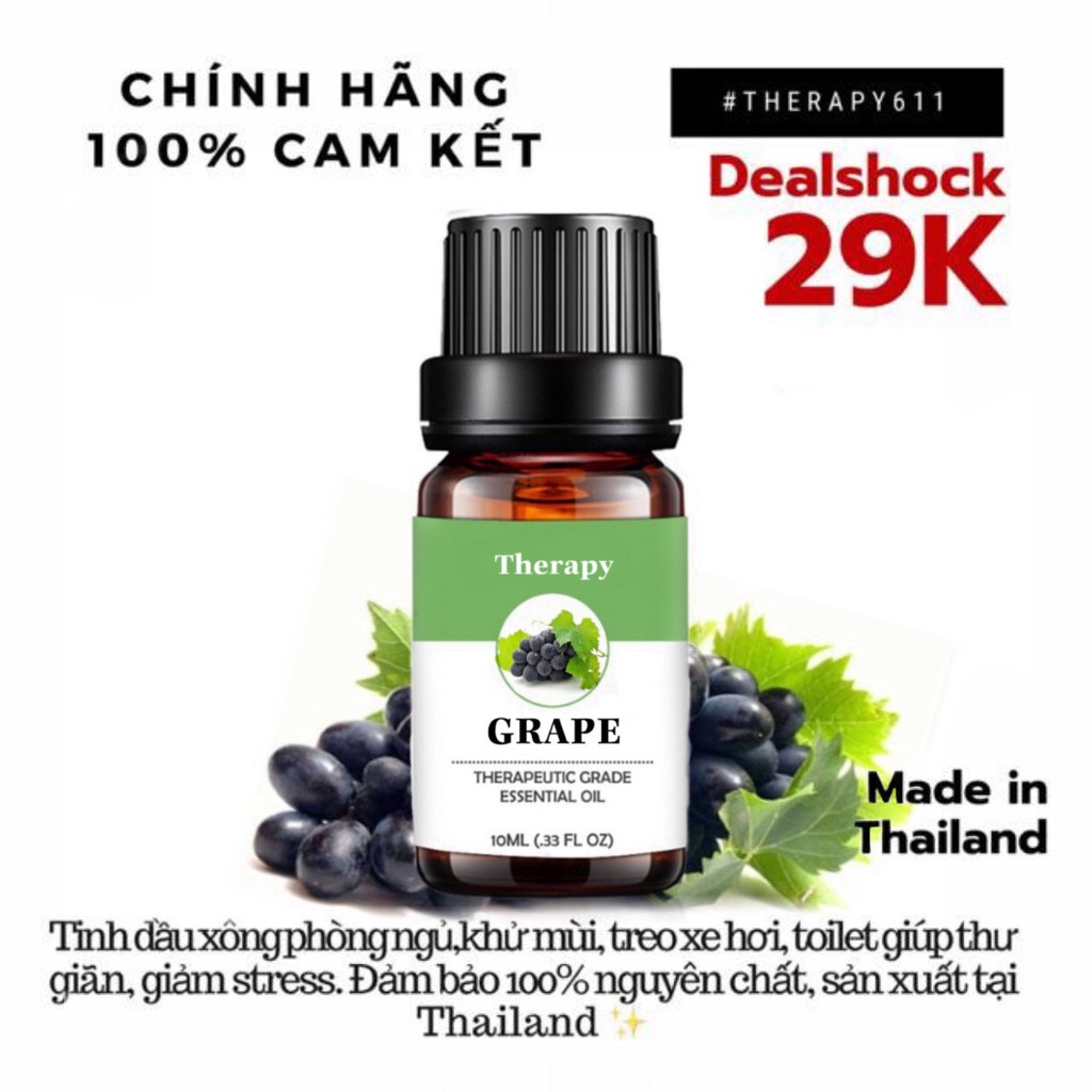 Tinh Dầu Nguyên Chất Hương Nho - Grape Therapy