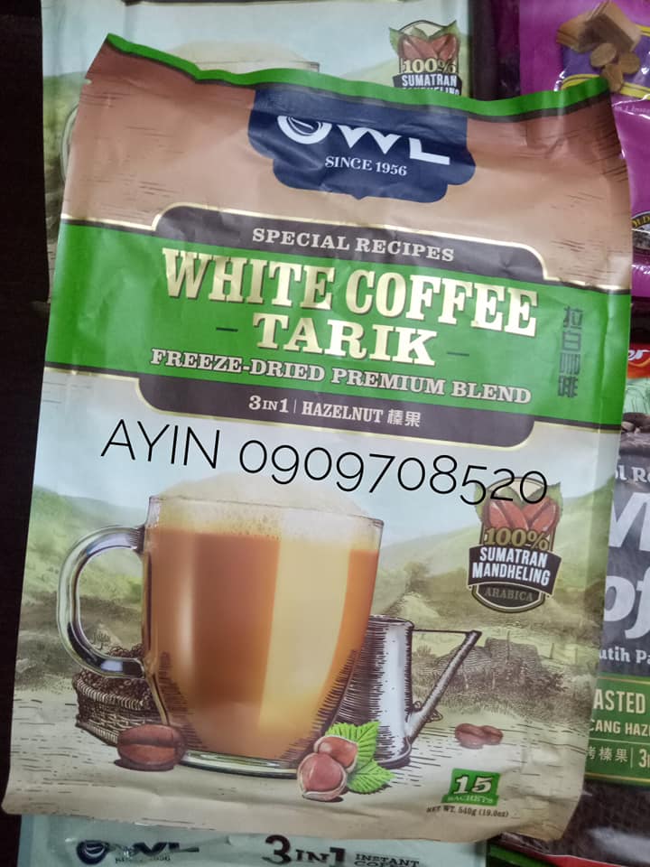 Cà Phê Trắng OWL WHITE COFFEE TARIK - HAZELNUT
