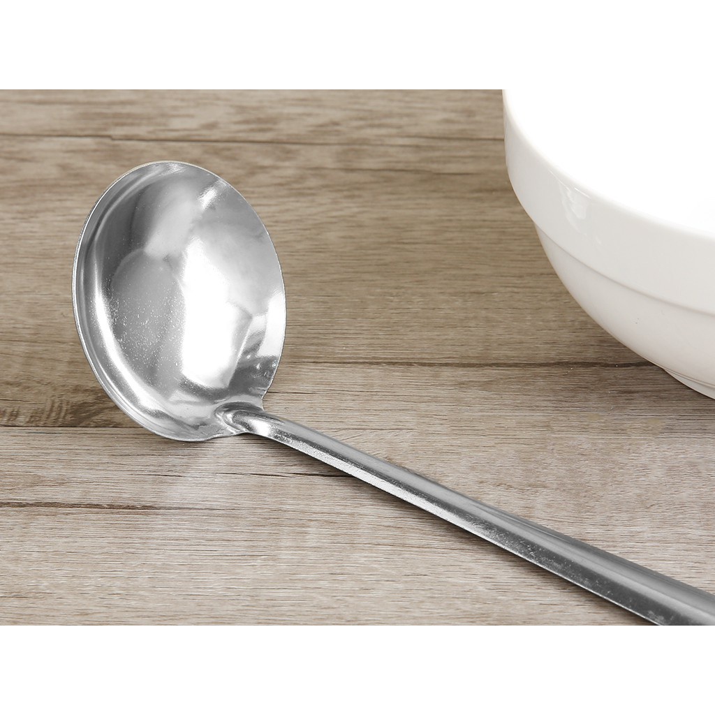 Vá múc canh  Vá inox cán dài