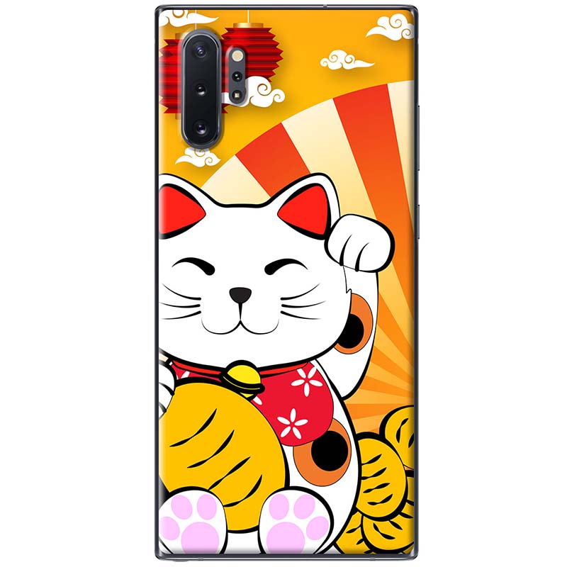Ốp lưng dành cho Samsung Galaxy Note 10, Note 10 Plus, Note 10 Lite, Note 20, Note 20 Ultra mẫu Mèo thần tài hoàng kim