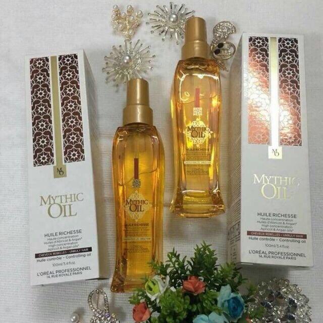 Tinh dầu nuôi dưỡng mềm mượt phục hồi tóc và chống xơ rối mythic oil 125ml