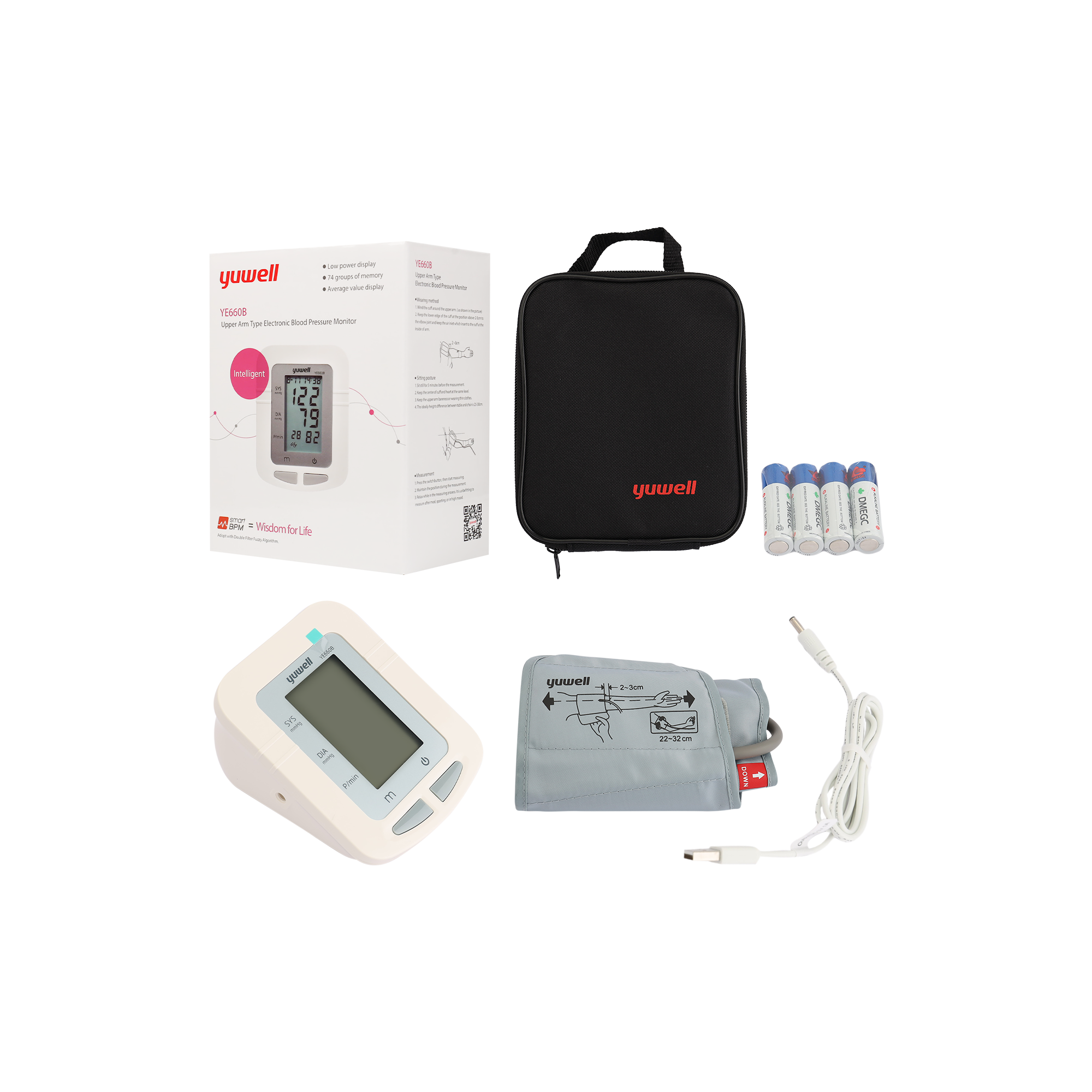 Máy đo huyết áp bắp tay Yuwell YE660B