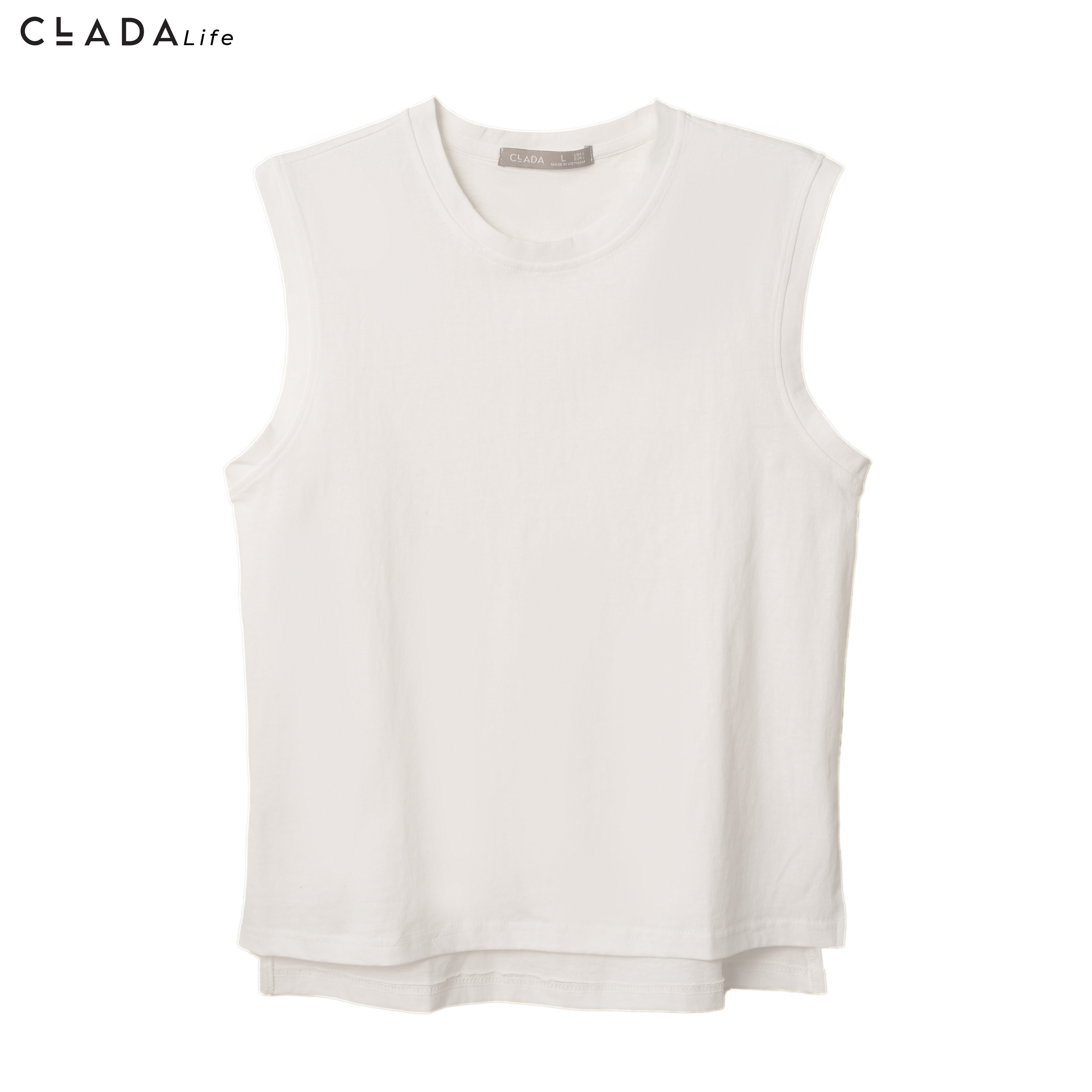 Áo Tanktop Nữ Thương Hiệu CLADA - Trắng - AL008