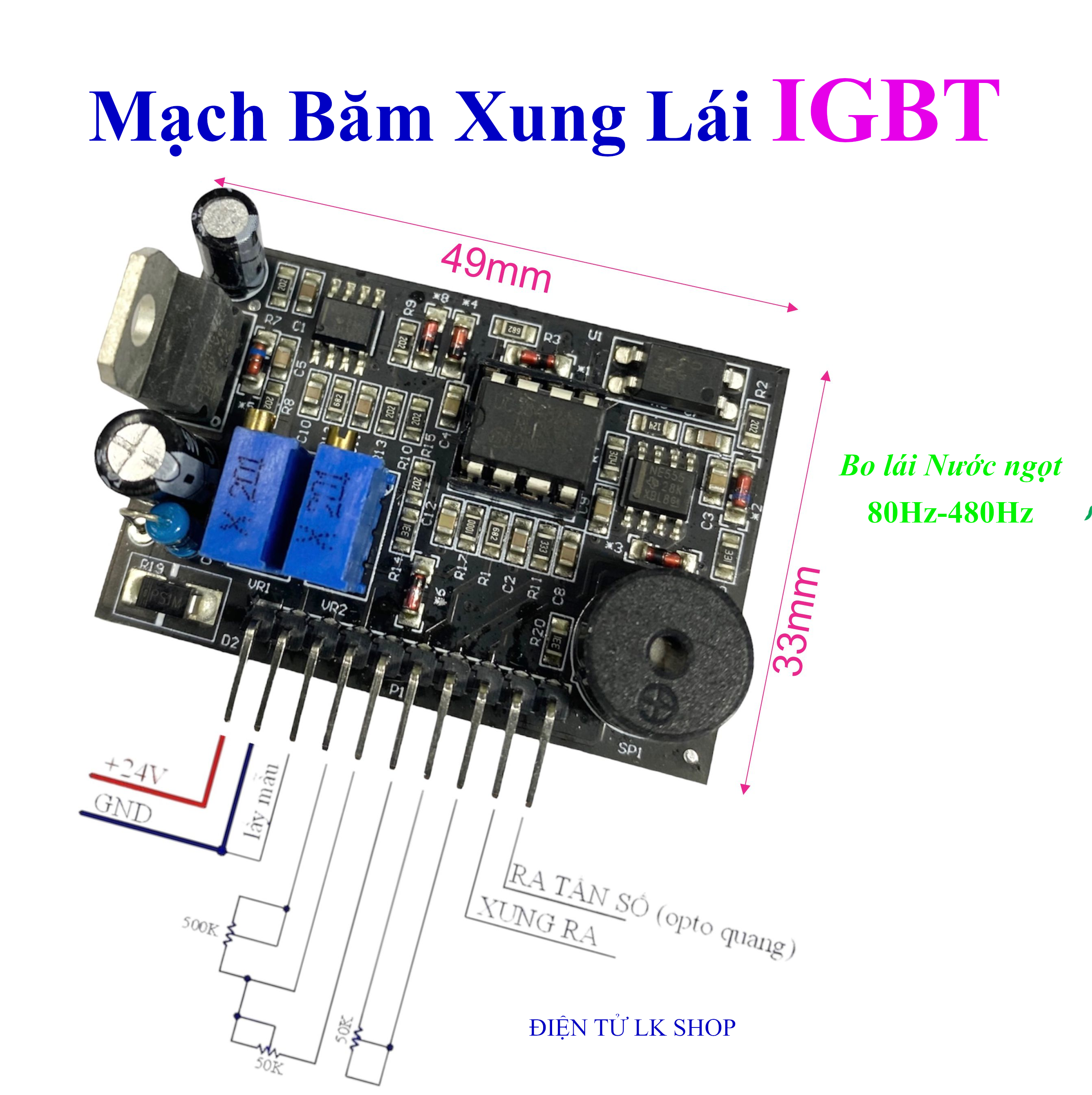 Mạch lái igbt băm xung ne555 - điện tử lk shop