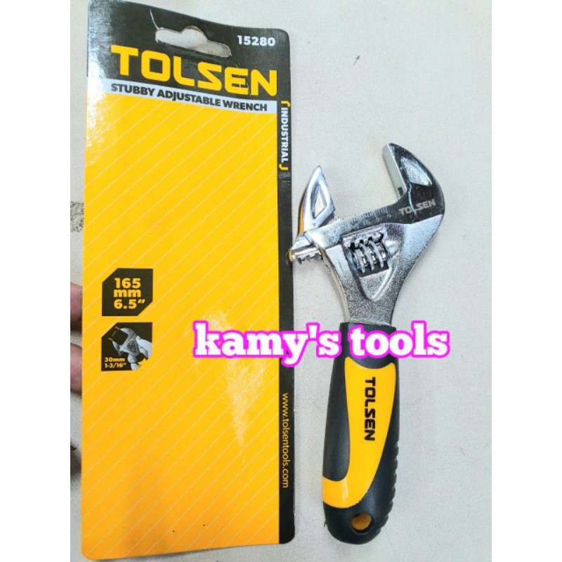 Mỏ lết mini tolsen mở miệng 30mm dài 165mm 6.5” 15280