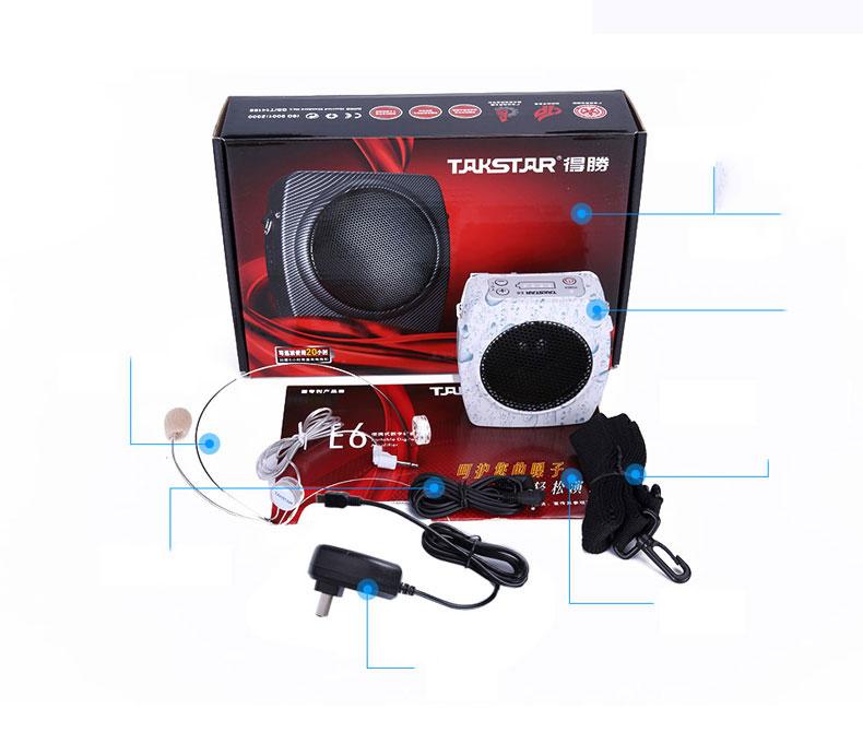 Loa trợ giảng Takstar E6_màu sọc đen.